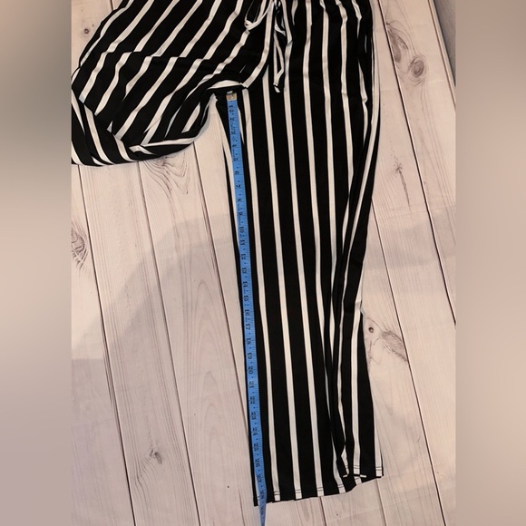 LA Gypsy Black and White Striped Women's Pants Size Medium 
Summer  Wide Leg 🔥🔥🔥 - Picture 5 of 6